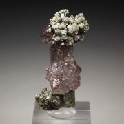 scepter QUARTZ var. AMETHYST with RUTILE inclusions, PYRITE