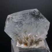 Beryl var. Aquamarine (tabular form) on Muscovite