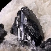 Babingtonite on Calcite