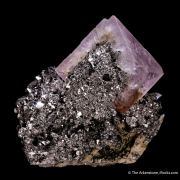 Pink Fluorite on Arsenopyrite