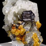 Cassiterite, apatite, arsenopiryte, quartz, siderite