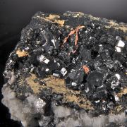 Braunite (exceptional) with Andradite, Calcite