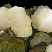Fluorite, pyrite, calcite