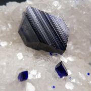 Azurite on Calcite