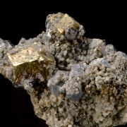 Chalcopyrite with Galena, Pyrite and Calcite