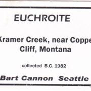 Euchroite (important US locale)