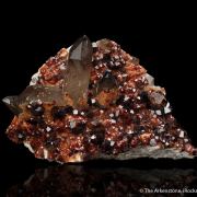 Spessartine Garnet with Smoky Quartz