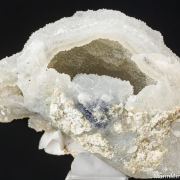 Quartz cast with Calcite, Pyrite