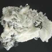 Quartz pseudo after Barite with Chalcocite