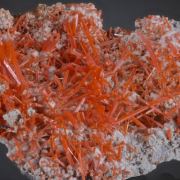 Crocoite on Gibbsite