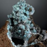 Rosasite and Calcite with Hemimorphite