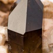 Smokey Quartz on Feldspar