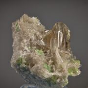 Diopside (gem clear) with green Vesuvianite