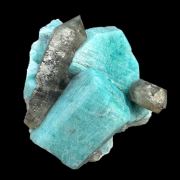 Amazonite, quartz var. smoky