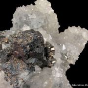 Bournonite and Quartz ps. Barite (mid-1800s)