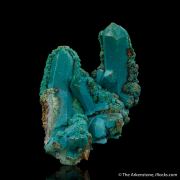 Chrysocolla coating Quartz