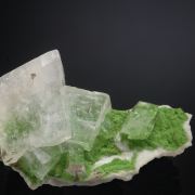 Calcite on Duftite on Dolomite cast