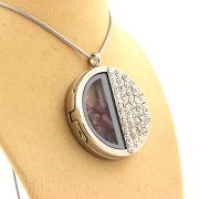 Raw Rhodolite Garnet necklace.