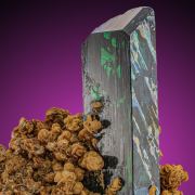 Vivianite  on Siderite