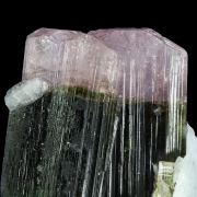 Tourmaline (doubly-terminated) with Albite