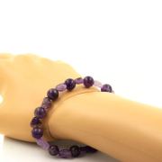 Amethyst from Brazil + Amethyst Bracelet 8 mm Beads.