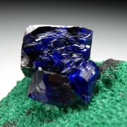 Azurite with Malachite