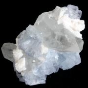 Fluorite on Quartz with Dolomite