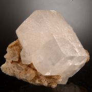 Calcite (frosted) on Quartz