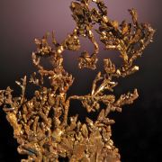 Copper (flattened octahedral crystal tree form)