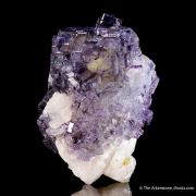Fluorite on Calcite