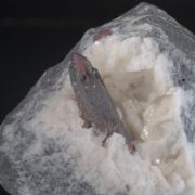 Cinnabar- twinned elongated crystal