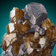 Galena  on Siderite