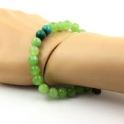 Malachite from Congo + Peridot Bracelet 8 mm Beads.