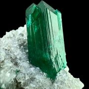 Dioptase, quartz