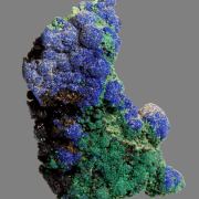 Azurite with Malachite