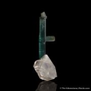 Indicolite Tourmaline on Quartz