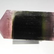 gem bi-terminated TOURMALINE var. ELBAITE multicolor, QUARTZ