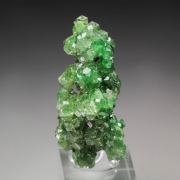 gem GARNET var. GROSSULAR with GREEN CHROMIAN PHANTOMS, CHROMITE