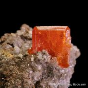 Wulfenite on Calcite (2003)