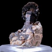 Goethite Spray on Smoky Quartz & Microcline