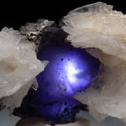 Barite, Galena on Fluorite