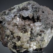 Copper in Calcite with Epidote, Microcline and Pumpellyite