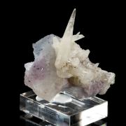 Calcite on Fluorite with Chalcopyrite