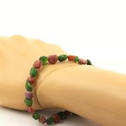 Ruby from Brazil + Diopside from Brazil Bracelet. Customizable Size.