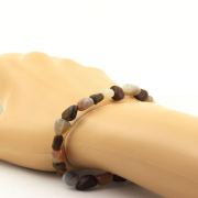 Boulder Opal from Australia + Agate from Bostwana Bracelet. Customizable Size.
