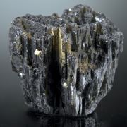 Elbaite - etched dark green tourmaline