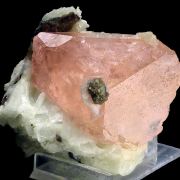 Beryl var. morganite, lepidolite, albite