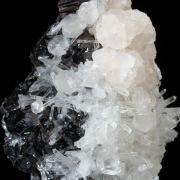 Calcite & Quartz on Sphalerite