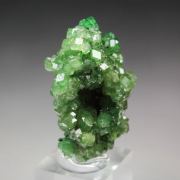 gem GARNET var. GROSSULAR with GREEN CHROMIAN PHANTOMS, CHROMITE
