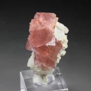 pink FLUORITE, K FELDSPAR var. ADULARIA